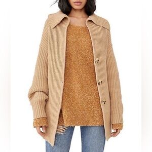 Free People Moira Slouchy Tunic Sweater- flawed